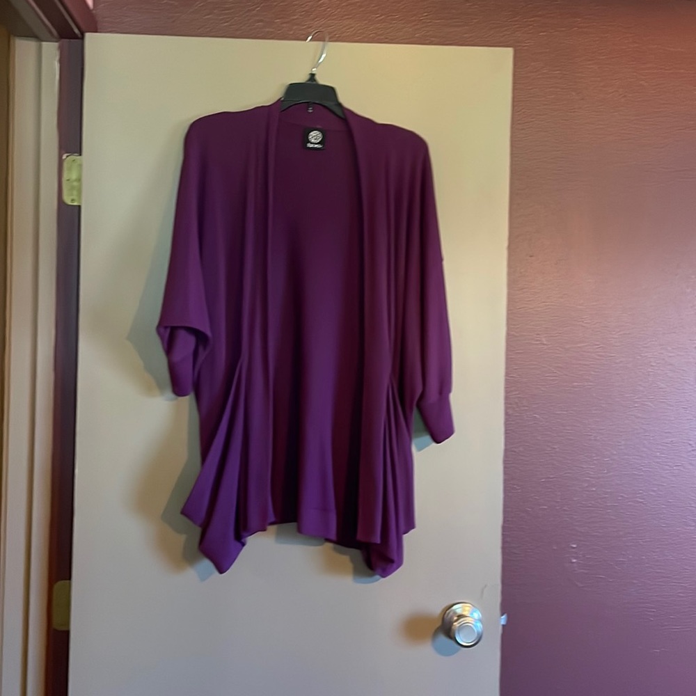 Purple cardigan